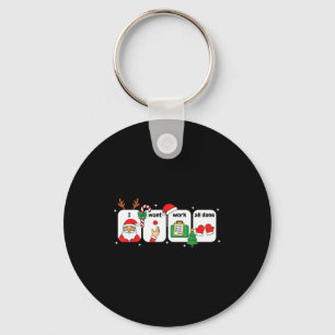 Christmas Slp Visuals - I Want Work All Done Holid Keychain