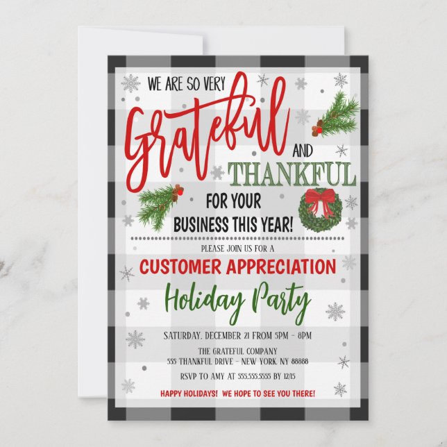 Christmas Small Business Appreciation Party Invite (Front)