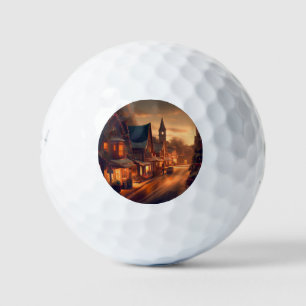 Christmas Small Town (1) Golf Balls