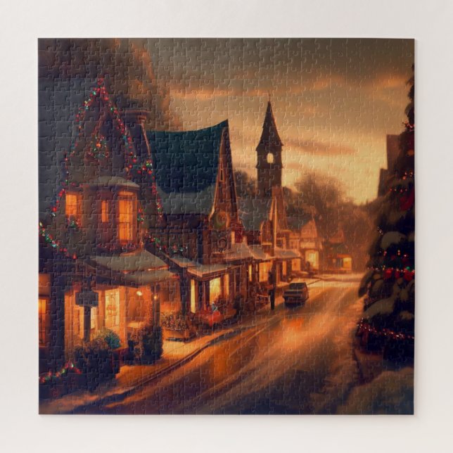 Christmas Small Town (1) Jigsaw Puzzle (Vertical)