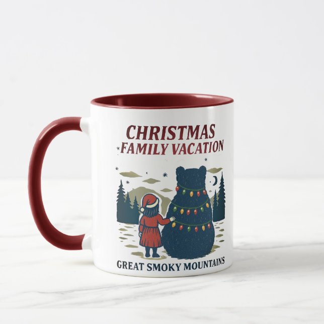 Christmas Smoky Mountains National Park Vacation Mug (Left)