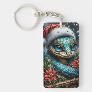 Christmas snake keychain