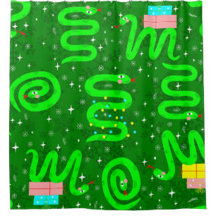 christmas snakes xmas lights snowflakes green