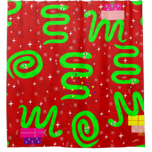 christmas snakes xmas lights snowflakes red