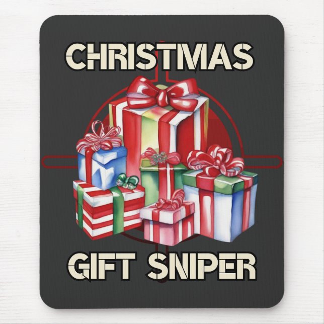 Christmas, sniper, gift, army mouse pad (Front)