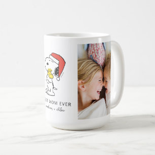 Christmas Snoopy & Woodstock Best Mom - Photo Coffee Mug
