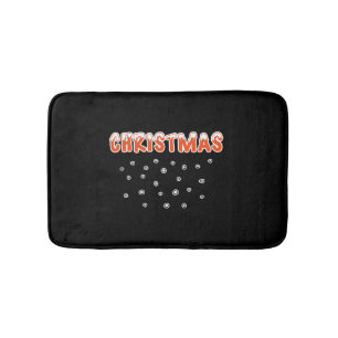 CHRISTMAS Snow and Snowballs Bath Mat