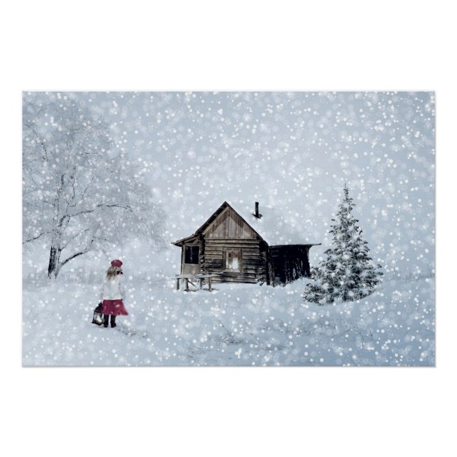 Christmas Snow at the Cabin Poster (Front)