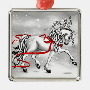 Christmas Snow Bells Metal Ornament