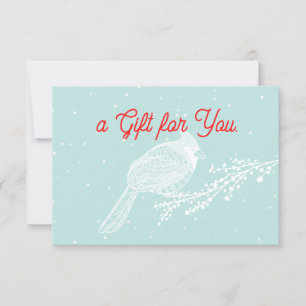Christmas Snow Cardinal Gift Certificate