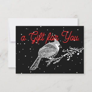 Christmas Snow Cardinal Gift Certificate