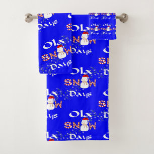 Christmas Snow Days Bath Towel Sets, Snowman