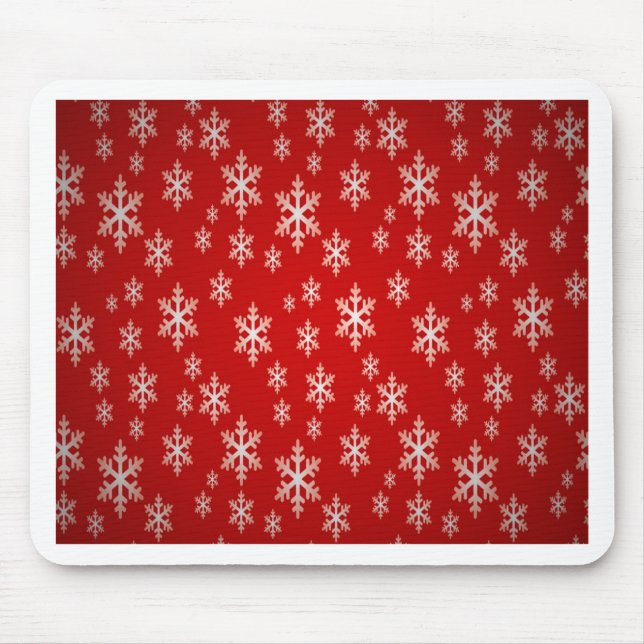 christmas snow flake pattern mouse pad (Front)