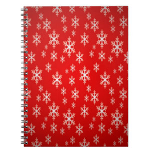 christmas snow flake pattern notebook
