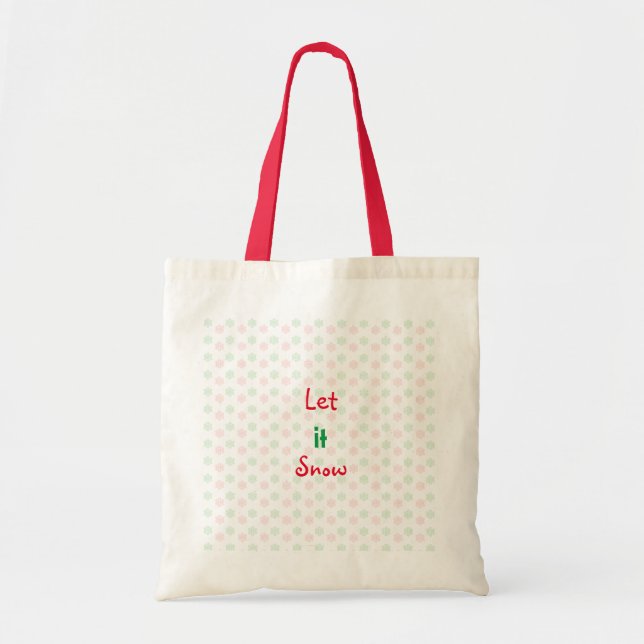 Christmas snow flake tote bag (Front)