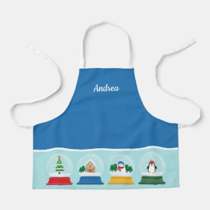 CHRISTMAS SNOW GLOBE APRON