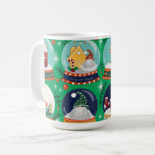 Christmas snow-globe//Gnome//Gingerbread House// Coffee Mug