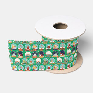 Christmas snow-globe//Gnome//Gingerbread House// Satin Ribbon