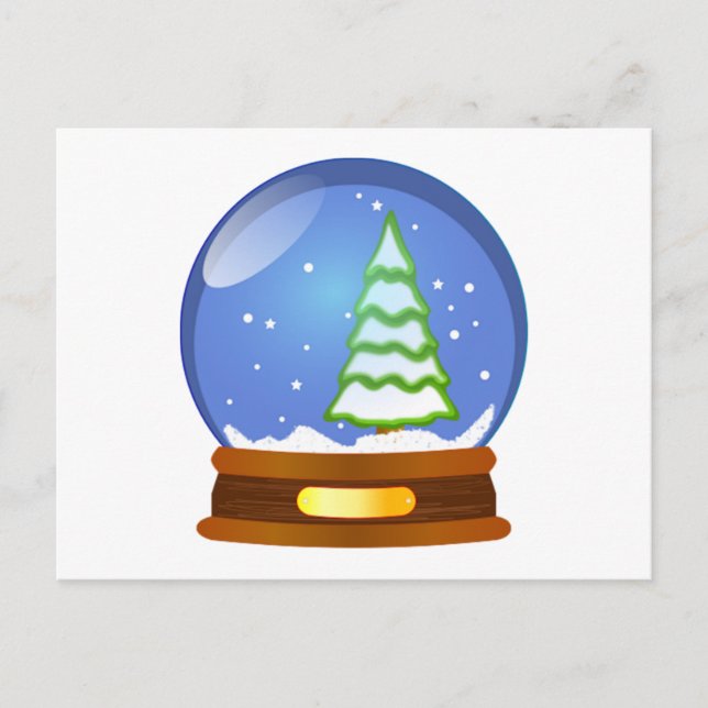 Christmas Snow Globe Holiday Postcard (Front)