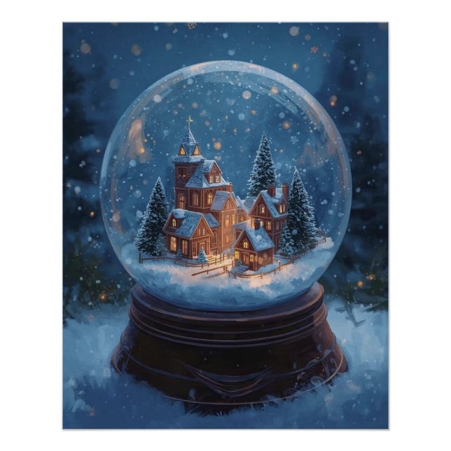 Christmas Snow Globe Poster (Devant)