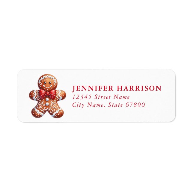 Christmas Snow Globe Return Address Labels (Front)