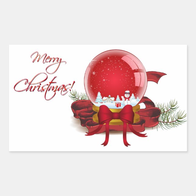 Christmas Snow Globe Sticker (Front)