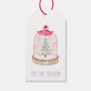 Christmas Snow Globe Tis The Season Gift Tags