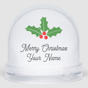Christmas snow globe with custom photo and text