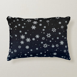 Christmas :  Snow Pattern Accent Pillow