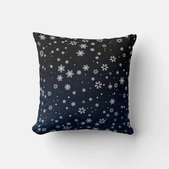 Christmas :  Snow Pattern Throw Pillow (Front)