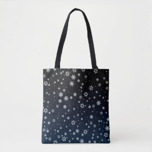 Christmas :  Snow Pattern Tote Bag