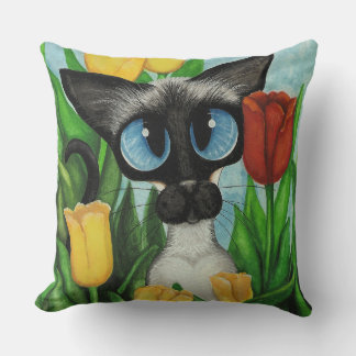 Christmas Snow Siamese Cat American MoJo Pillows
