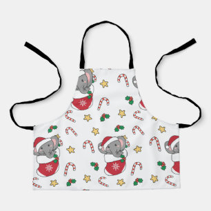Christmas Snow Winter Animals Classic Apron
