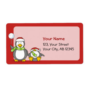 Christmas Snowballing penguins