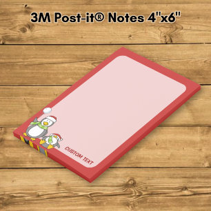 Christmas Snowballing penguins Post-it Notes