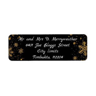 Christmas Snowflake Black and Gold