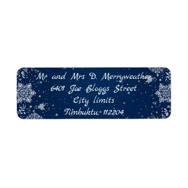 Christmas Snowflake Blue and White (Front)