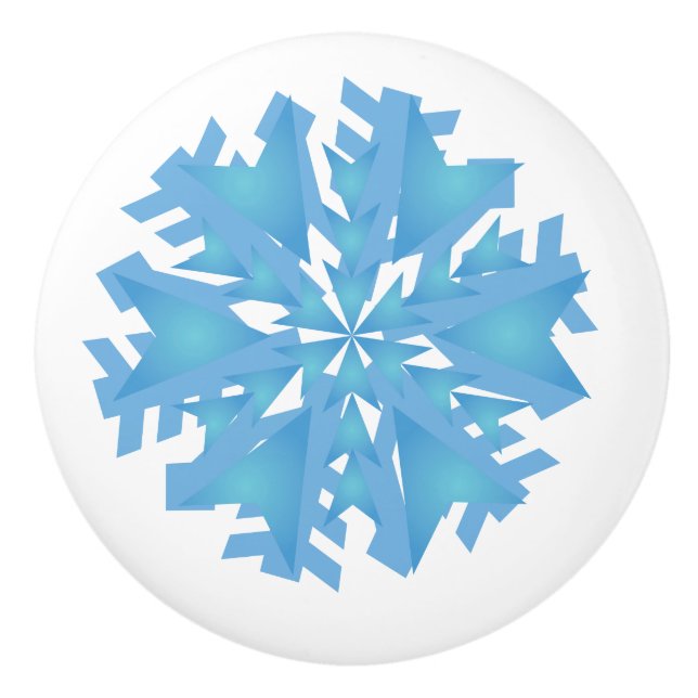 Christmas Snowflake Ceramic Knob (Front)