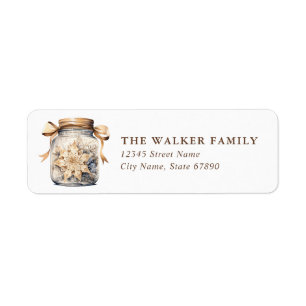 Christmas Snowflake Cookie Jar Address Labels