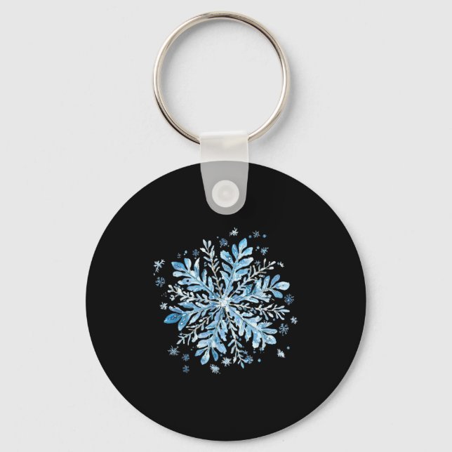 Christmas Snowflake - Cute Winter Vibe For Holiday Keychain (Front)