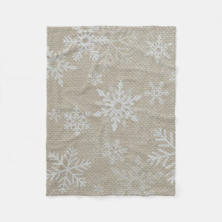 Christmas Snowflake Fleece Blanket