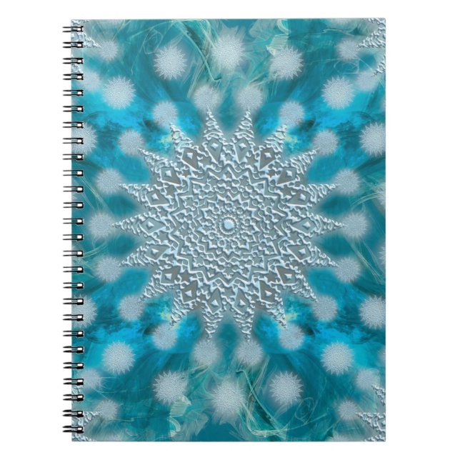 Christmas Snowflake Fractal Notebook (Front)