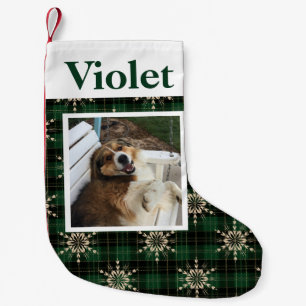 Christmas Snowflake Fun Kids or Pets Photo Small C Small Christmas Stocking