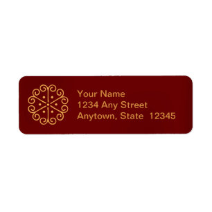 Christmas Snowflake Holiday Return Address Labels
