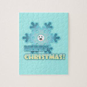 Christmas snowflake jigsaw puzzle