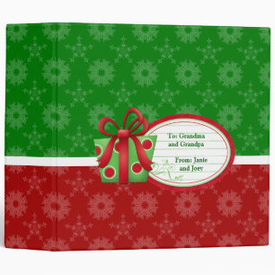 Christmas Snowflake Keepsake Personalized Binder