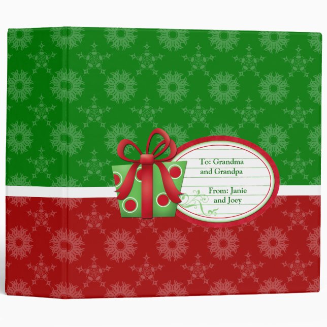 Christmas Snowflake Keepsake Personalized Binder (Front/Spine)