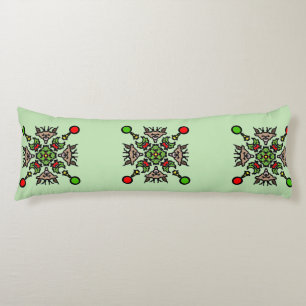 Christmas Snowflake Mandala Body Pillow