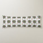 Christmas Snowflake Mandala Body Pillow<br><div class="desc">A long body pillow featuring a festive red and green snowflake mandala,  perfect for adding holiday cheer to your bedroom.</div>