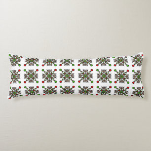 Christmas Snowflake Mandala Body Pillow